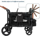 VYOO Stroller Wagon with Canopy 4 Passangers - Black