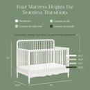Liberty 4-in-1 Convertible Spindle Crib - Warm White