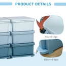 Qaba Kids Toy Storage Organizer with 6 Drawers - Blue