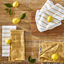 Kitchen Towel 4-Pack Set - Orange Sorbet Yellow/White