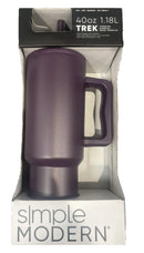 40 Oz Tumbler with Handle and Straw Lid - Purple