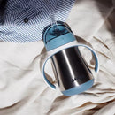 8oz Stainless Steel Straw Sippy Cup - Light Blue