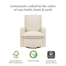 Cali Flange Recliner and Swivel Glider - Cream Shearling