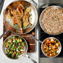 D3 Stainless 3-ply Bonded Cookware Set, 2 piece Fry Pan Set, 8 & 10 inch
