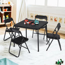 Folding Card Table and Chair Set - Black