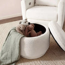 Enoki Storage Ottoman - Ivory Boucle