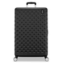 Checked Hardside Spinner Suitcase - Black