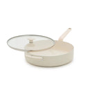 Advanced 5qt Ceramic Nonstick Saute Pan with Lid - Cream