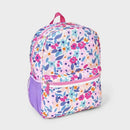 23L Floral Backpack - Botanical Woven Bookbag