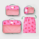 Kids' 4pc Packing Cube Set - Strawberry