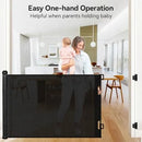 Retractable Baby/Dog Gate - Black