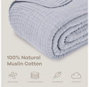 Muslin Blanket Twin  90” x 66” - Heather
