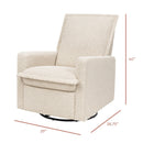 Cali Flange Recliner and Swivel Glider - Cream Shearling