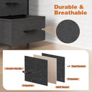 9-Drawer Fabric Dresser Storage Chest - Black