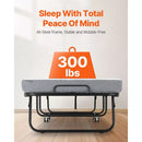 Rollaway Bed, 31 in x 75 in Folding Bed with 4 in Mattress, Twin Size Foldable Bed with Sturdy Metal Frame & Memory Foam Mattress