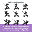 Morph Single to Double Modular Stroller Travel System - Madrid Tan
