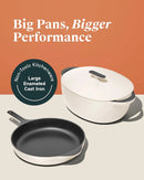 12” Enameled Cast Iron Skillet - Rust
