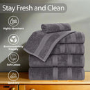 Cotton Bath Towel Set - Grey