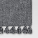 108" x 14" Cotton Textured Runner Gray