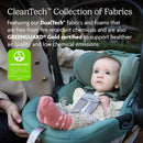Aria Lightweight Infant Car Seat w Base - Oat Mélange/Chestnut Leather