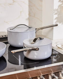 Nonstick Ceramic Sauce Pan with Lid - 1.75 Qt - Navy