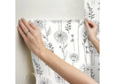 Maisey Peel and Stick Wallpaper Black: Self-Adhesive Vinyl, Abstract Pattern, 30.8 Sq Ft