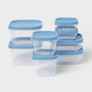 16-Piece Plastic Food Storage Container Set - Blue