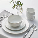 16pc Porcelain Dinnerware Set White