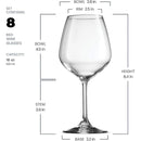 8-piece Symphony Balloon and White Wine Glass Set