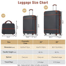 Hardshell Luggage Sets 3 Pieces 20" / 28" Luggages and Cosmetic Case Spinner Suitcase With Tsa Lock Lightweight