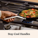 8" Hard Anodized Aluminum Nonstick Fry Pan - Black