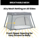 Horizon Compact Travel 2-in-1 Playard and Bassinet - Light Gray