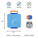 Insulated Bento Lunch Box with Leakproof Thermos - Blue Sky