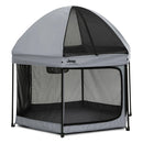 Hexagon Pop Up Playard with Removable Canopy - Gray