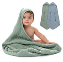 Hooded Baby Towels - 6 Layer, 100% Muslin Cotton - Large