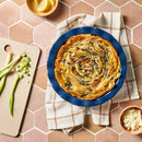9" Stoneware Round Pie Pan Navy - Blue