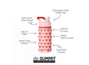 Simple Modern 14oz Summit Sweetheart Water Bottle Light Pink/Red