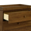 Gelato 3-Drawer Changer Dresser - Natural Walnut/Gold Feet