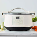 8 Quart Family Size Locking Lid Slow Cooker - Cream