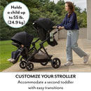 Stroller Attachment Second Seat - Coal Black