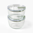 4pc (Set of 2) 2c Round Glass Food Storage Container
