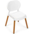 Set of 2 Toddler's Activity Chairs with Non-Slip feet - White