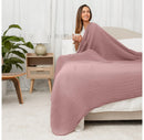 Muslin Cotton Blanket - Queen 90" x 90" - Mauve