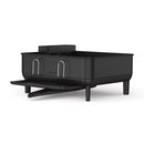 Compact Kitchen Dish Drying Rack with Swivel Spout Stainless Steel Matte Black