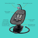 Infinity Swing with Interactive Display - Midnight Black