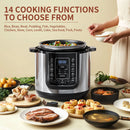 6 Qt Electric Pressure Cooker 9-in-1 - Stainless Steel