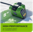 12" Brushless Snow Shovel with Light Kit: 24V Lithium Ion, Adjustable Handle