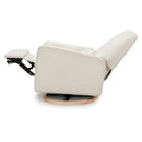 Arc Glider Recliner with USB - Ivory Boucle and Light Wood Base