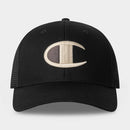 Adult Logan Twill Trucker Hat - Black