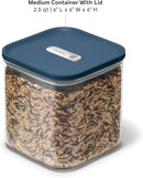2.5 Qt. Medium Glass Airtight Container - Navy